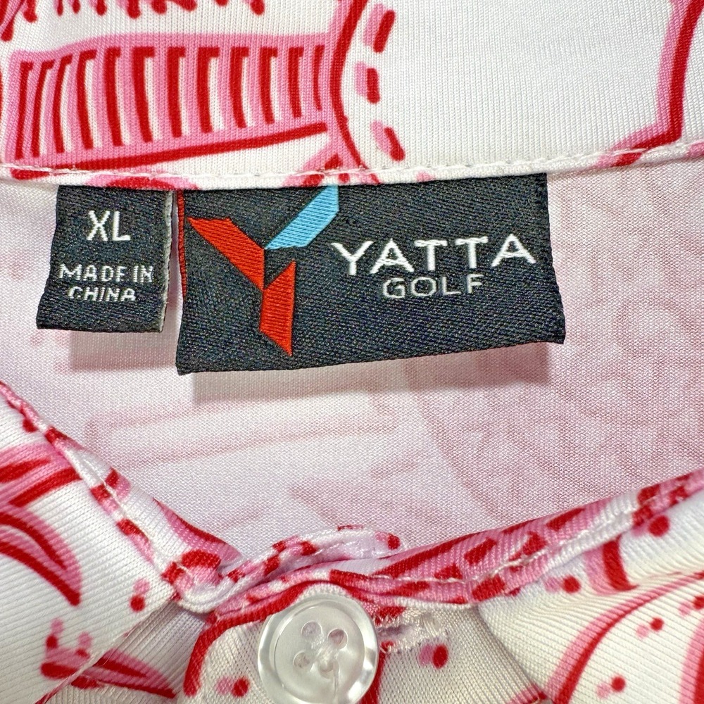 Yatta Golf Shirt Mens‎ XL Shaka Life Hawaiian Tropical Hula Performance Polo - Picture 2 of 7